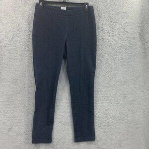 Vtg Chicos Jeans Jeggings Womens Sz 2 Large 12 Side Zip Bare Pockets Skinny Blue